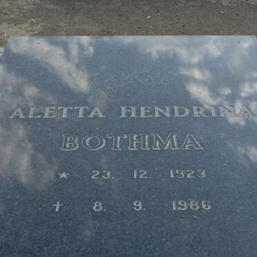 BOTHMA Aletta Hendrina 1923-1986