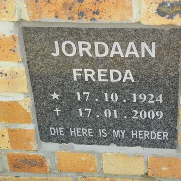 JORDAAN Freda 1924-2009