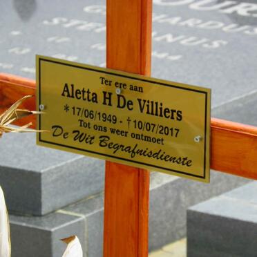 VILLIERS Aletta H., de 1949-2017