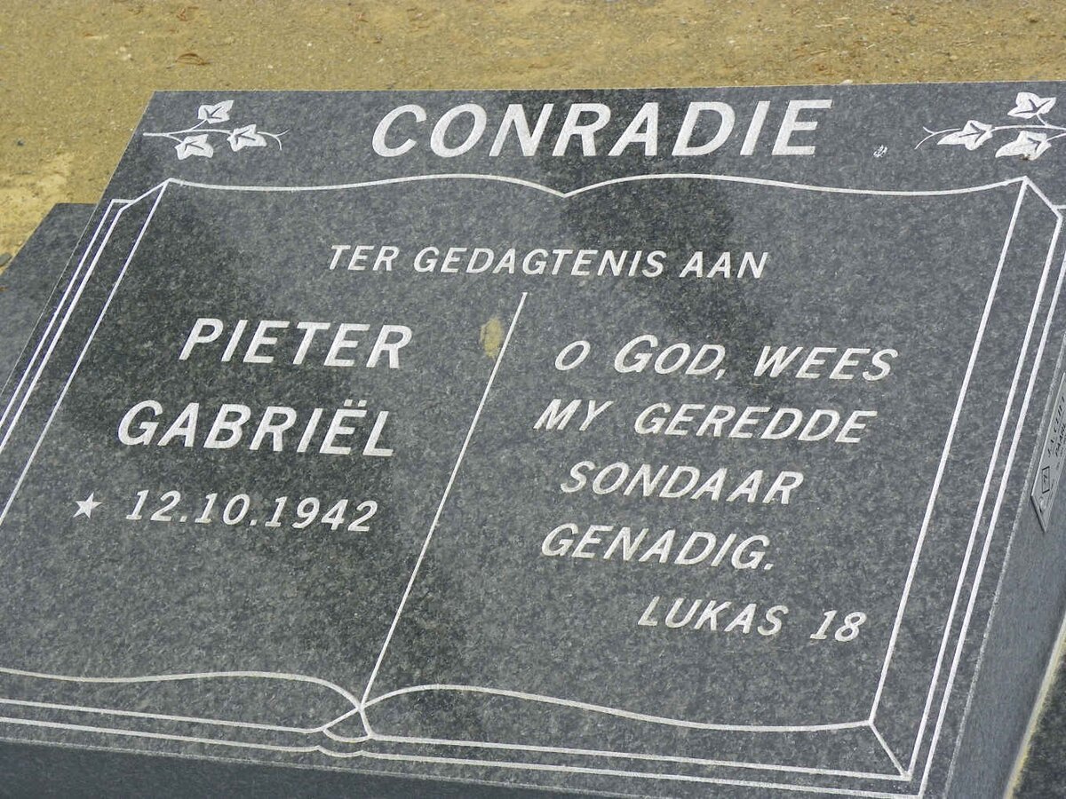 CONRADIE Pieter Gabriel 1942-