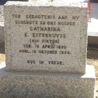 ESTERHUYSE Catharina Elizabeth nee VIKTOR 1890-1956