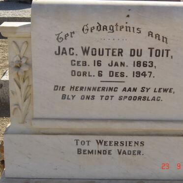 TOIT Jacobus Wouter, du 1863-1947