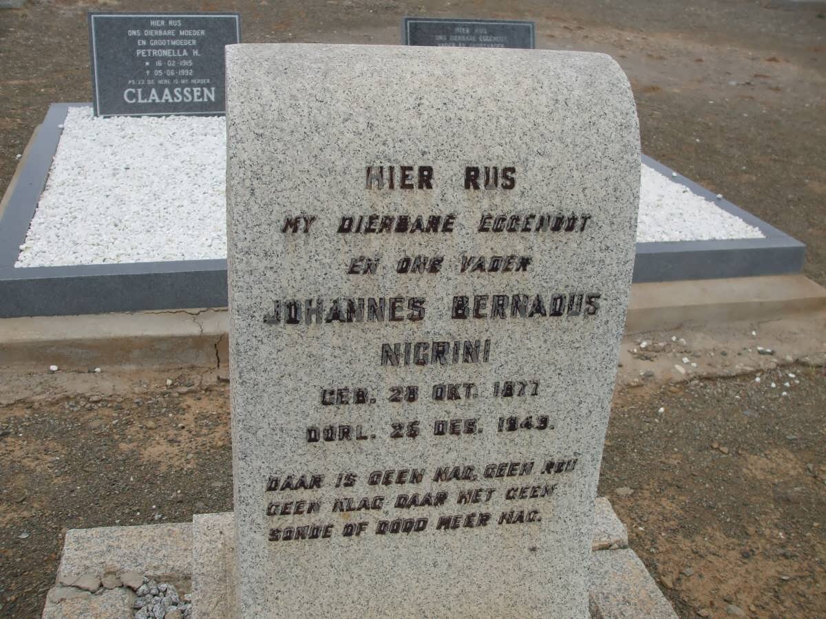NIGRINI Johannes Bernadus 1877-1943