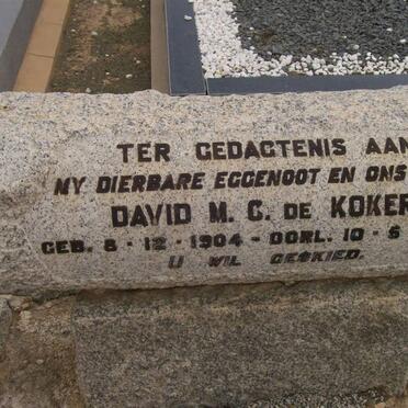 KOKER David M.C., de 1904-1954