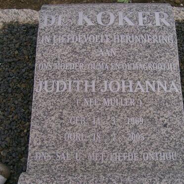 KOKER Judith Johanna, de nee MULLER 1909-2005