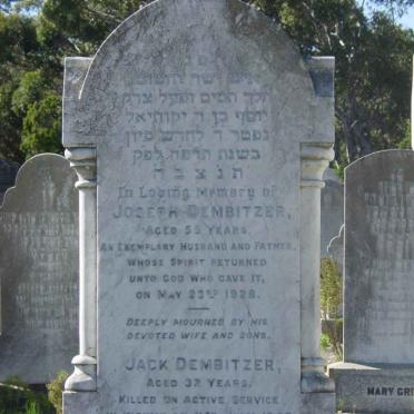 DEMBITZER Joseph -1928 :: DEMBITZER Jack -1945