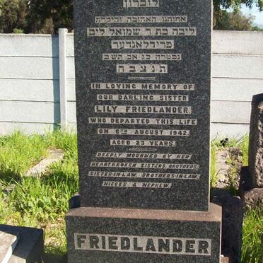 FRIEDLANDER Lily  -1942 