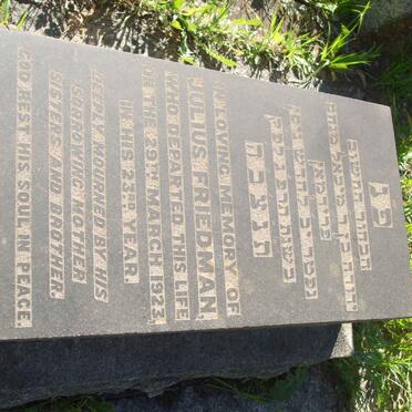 FRIEDMAN Julius  -1923 