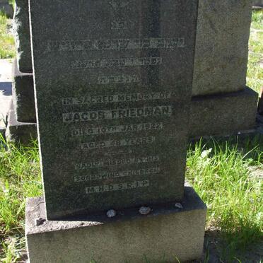 FRIEDMAN Jacob  -1922 