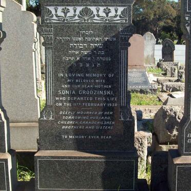 GRODZINSKI Sonia  -1938