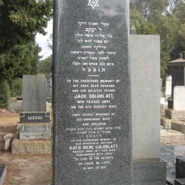 GOLDBLATT Jack -1947 &amp; Katie Irene -1975