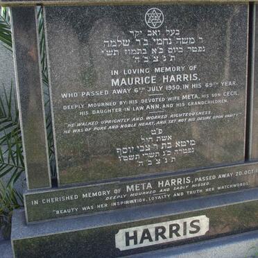 HARRIS Maurice -1950 &amp; Meta -1954