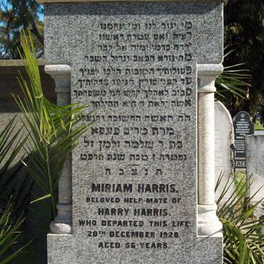 HARRIS Miriam  -1928 