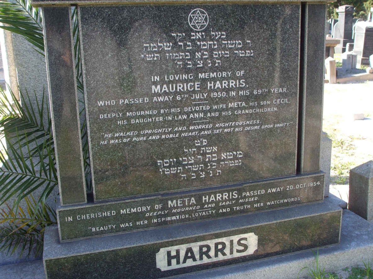 HARRIS Maurice -1950 &amp; Meta -1954