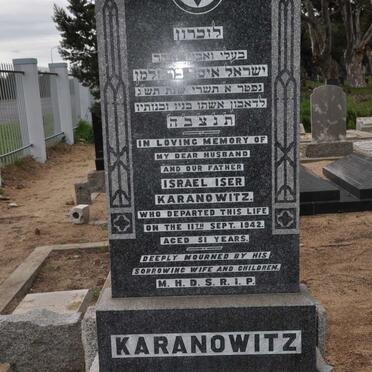 KARANOWITZ Israel Iser -1942