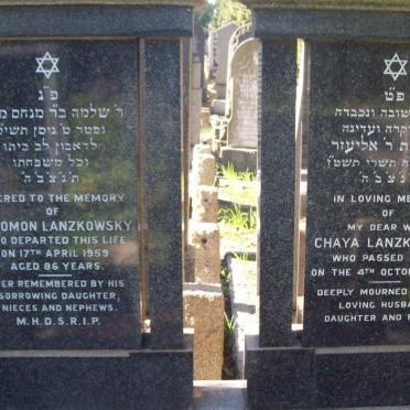 LANZKOWSKY Salomon  -1959 &amp; Chaya  -1955