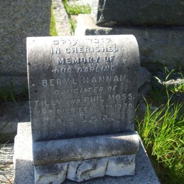 MOSS Beryl Hannah  -1930