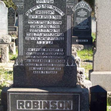 ROBINSON Alexander  -1933 