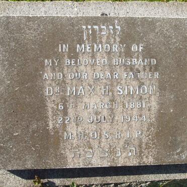 SIMON Max H. 1881-1944