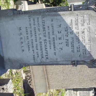 SCHAFFER Elizabeth  -1923 