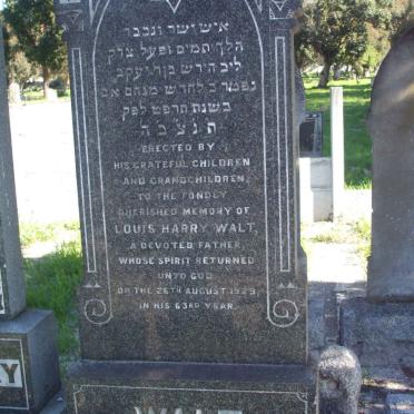 WALT Louis Harry  -1929 