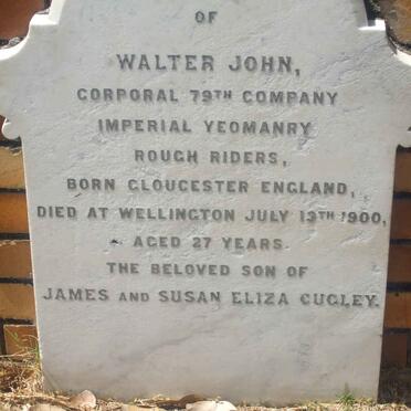 CUGLEY Walter John -1900