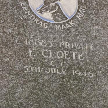 CLOETE F. -1946