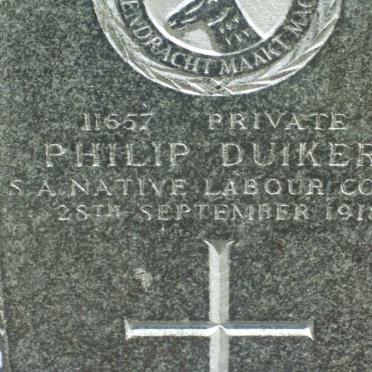 DUIKER Philip −1918
