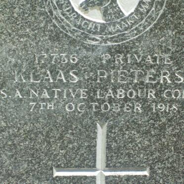 PIETERSE Klaas −1918