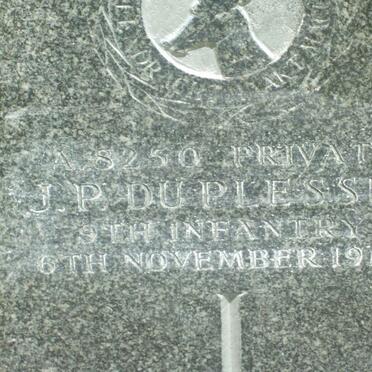 PLESSIS J.P., du −1918