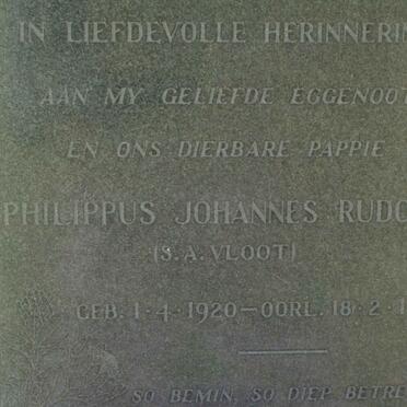 RUDOLF Philippus Johannes 1920-1961