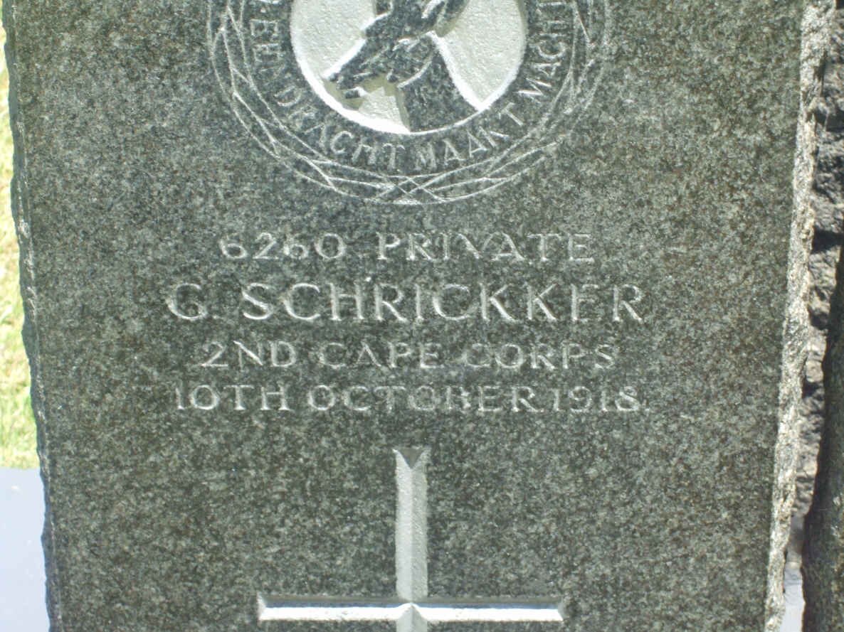 SCHRICKKER G. −1918