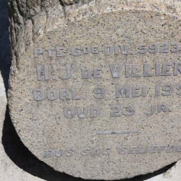 VILLIERS H.J., de -1950
