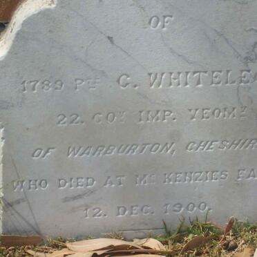 WHITELEGG G. -1900