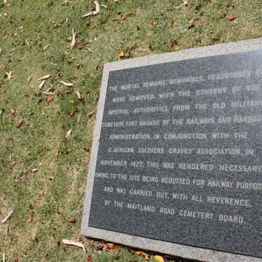 Western Cape, CAPE TOWN, Maitland, Military graves