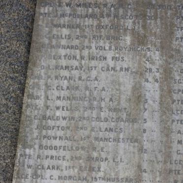 4. Monument to all soldiers who died of wounds &amp; disease 1899-1902: list of names_2
