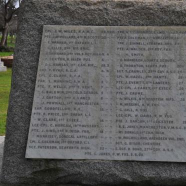 3. Monument to all soldiers who died of wounds &amp; disease 1899-1902: list of names_1