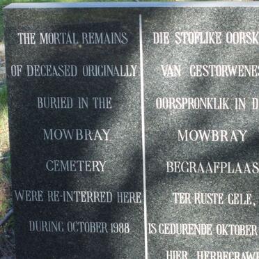 Mowbray graves