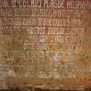 02. Maitland plague hospital victims 1901