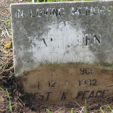 ADAMS Kathleen 1905-1982