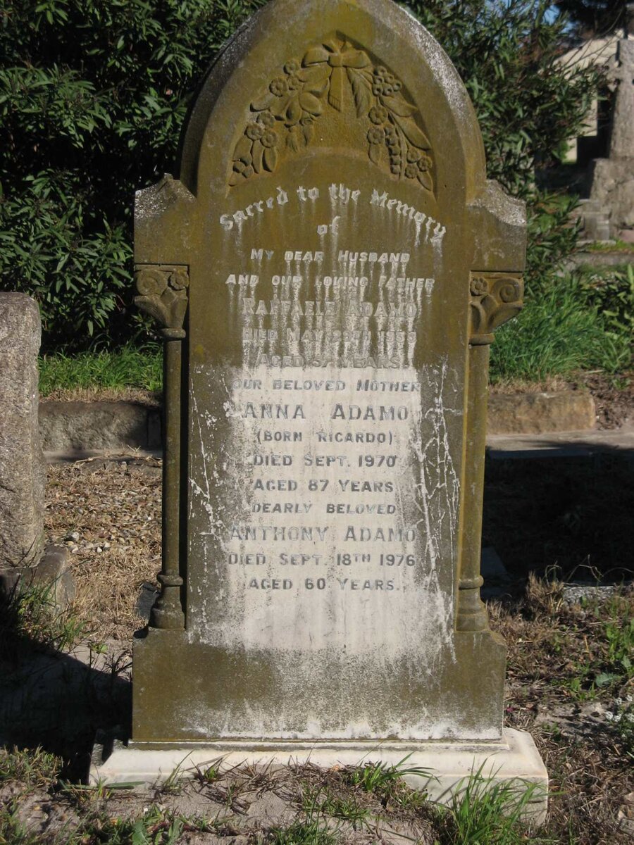 ADAMO Anna nee RICARDO -1970 :: ADAMO Anthony -1976