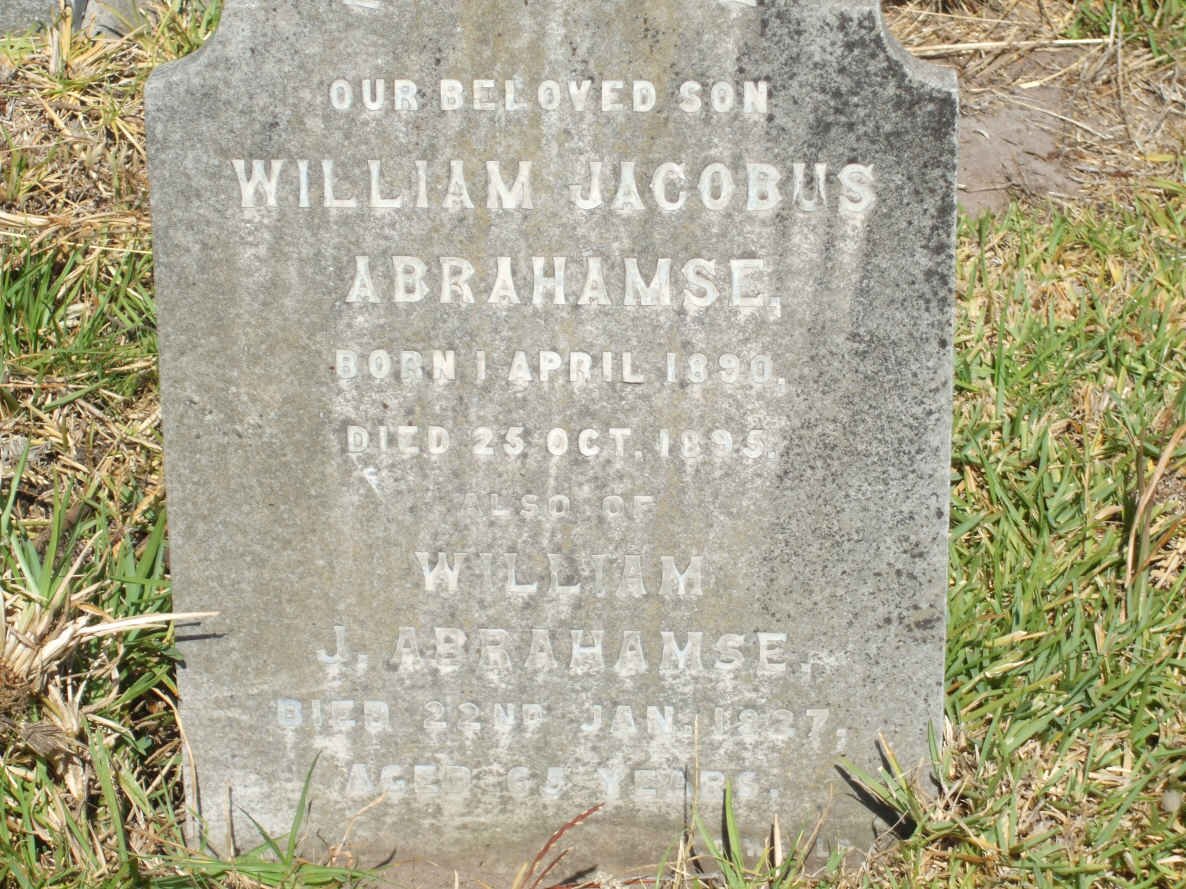 ABRAHAMSE William Jacobus 1890-1895 :: ABRAHAMSE William J. -1937