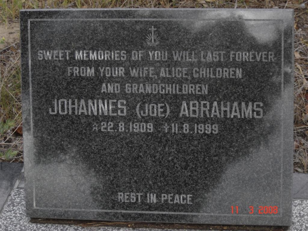 ABRAHAMS Johannes 1909-1999