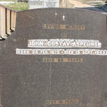ASPELING John Gustav 1879-1945