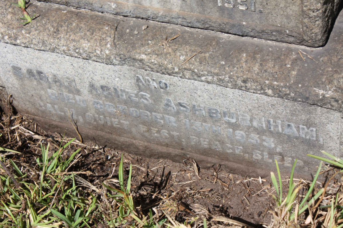 ASHBURNHAM Sarah Agnes -1953