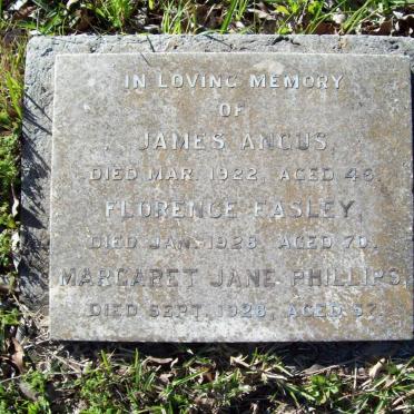 ANGUS James -1922 :: EASLEY Florence -1928 :: PHILLIPS Margaret Jane -1928