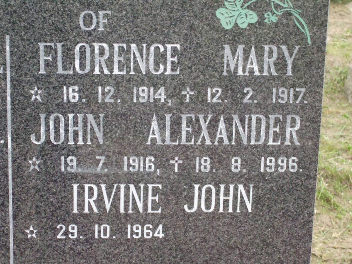 AITCHESON Florence Mary 1914-1917 :: AITCHESON John Alexander 1916-1996 :: AITCHESON Irvine John 1964-