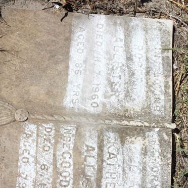 ALLISTER Roger -1960 &amp; Lucy Katherine GOODSPEED -1957