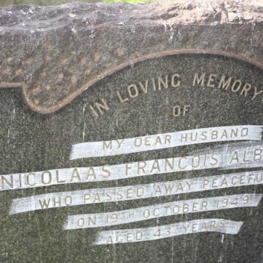 ALBERTYN Nicolaas Francois -1949