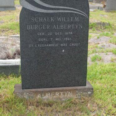 ALBERTYN Schalk Willem Burger 1874-1961